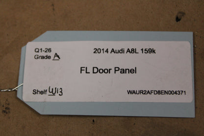 2011 - 2017 AUDI A8 FRONT DRIVER LH SIDE INTERIOR DOOR PANEL TRIM COVER OEM