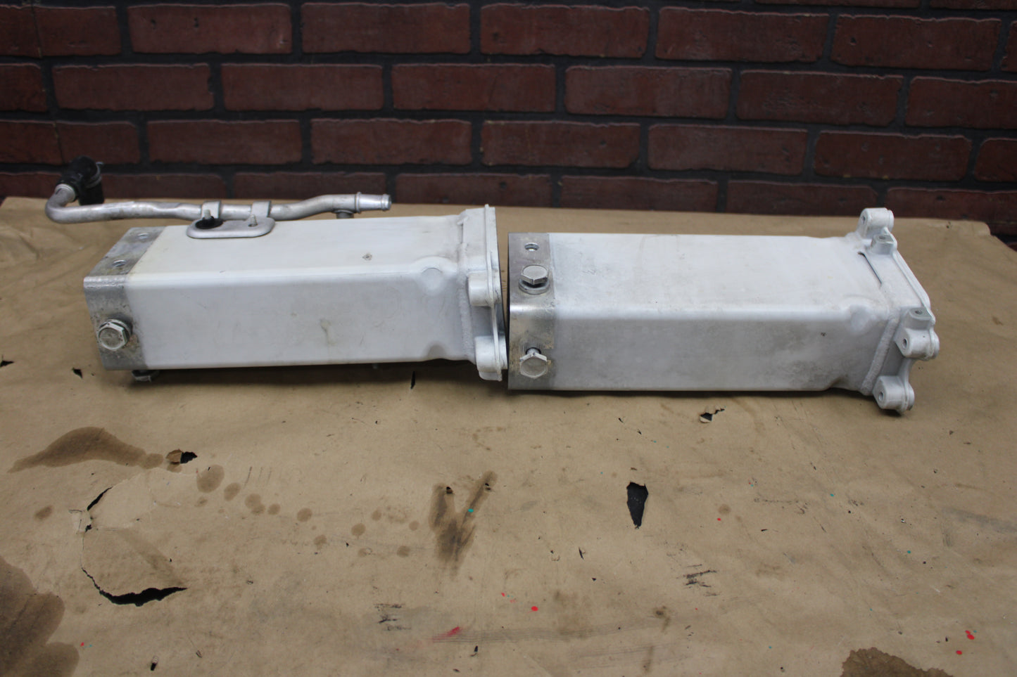 11-18 AUDI A8L LEFT RIGHT FRONT FRAME RAIL EXTENSION CRASH CAN BEAM BAR PAIR OEM