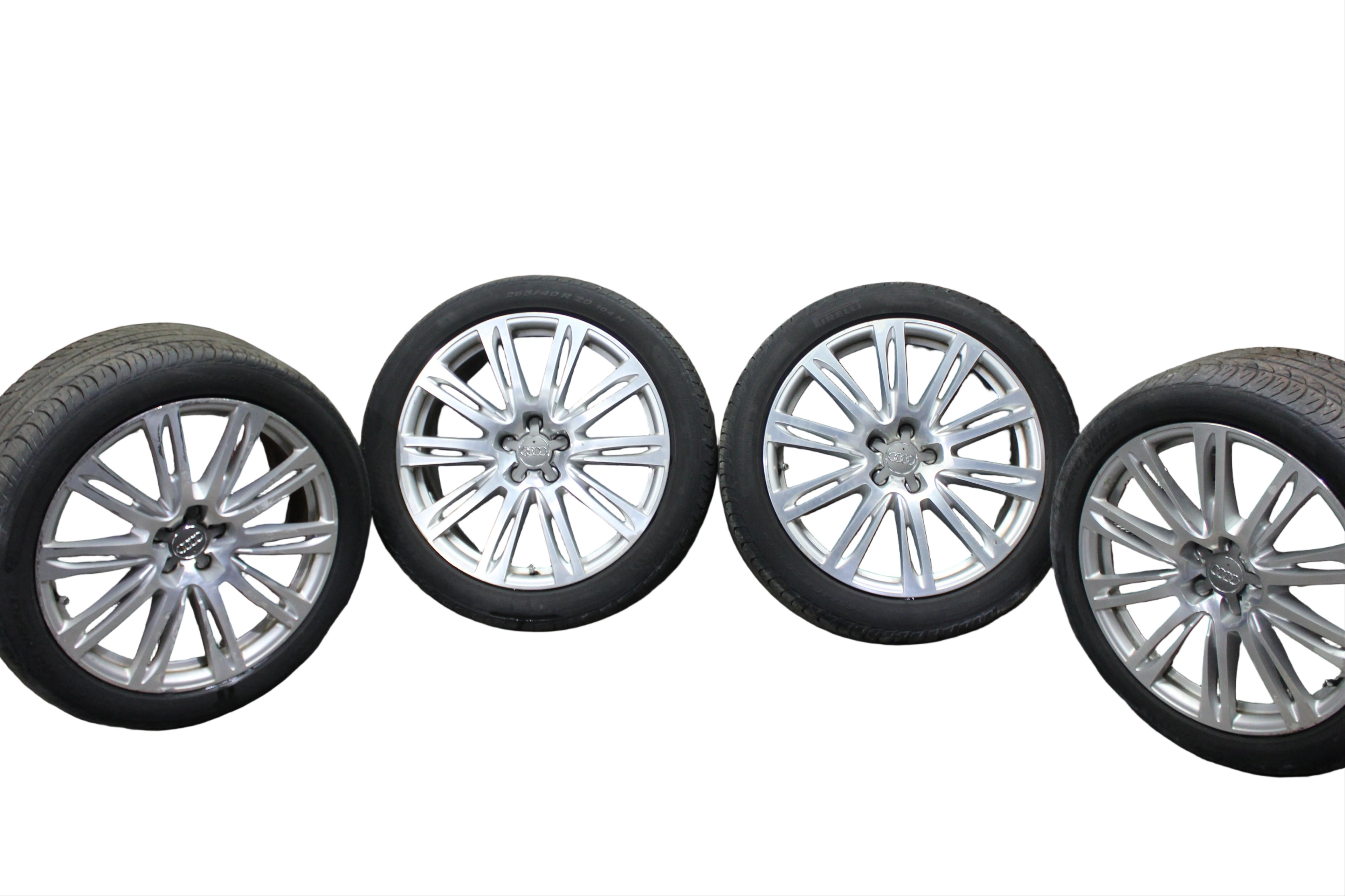 2012-2018 Audi A8 Quattro 10 Spoke Wheel Rim Set 20" 9x20 OEM 4H0 601 025 N
