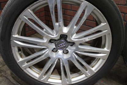 2012-2018 Audi A8 Quattro 10 Spoke Wheel Rim Set 20" 9x20 OEM 4H0 601 025 N