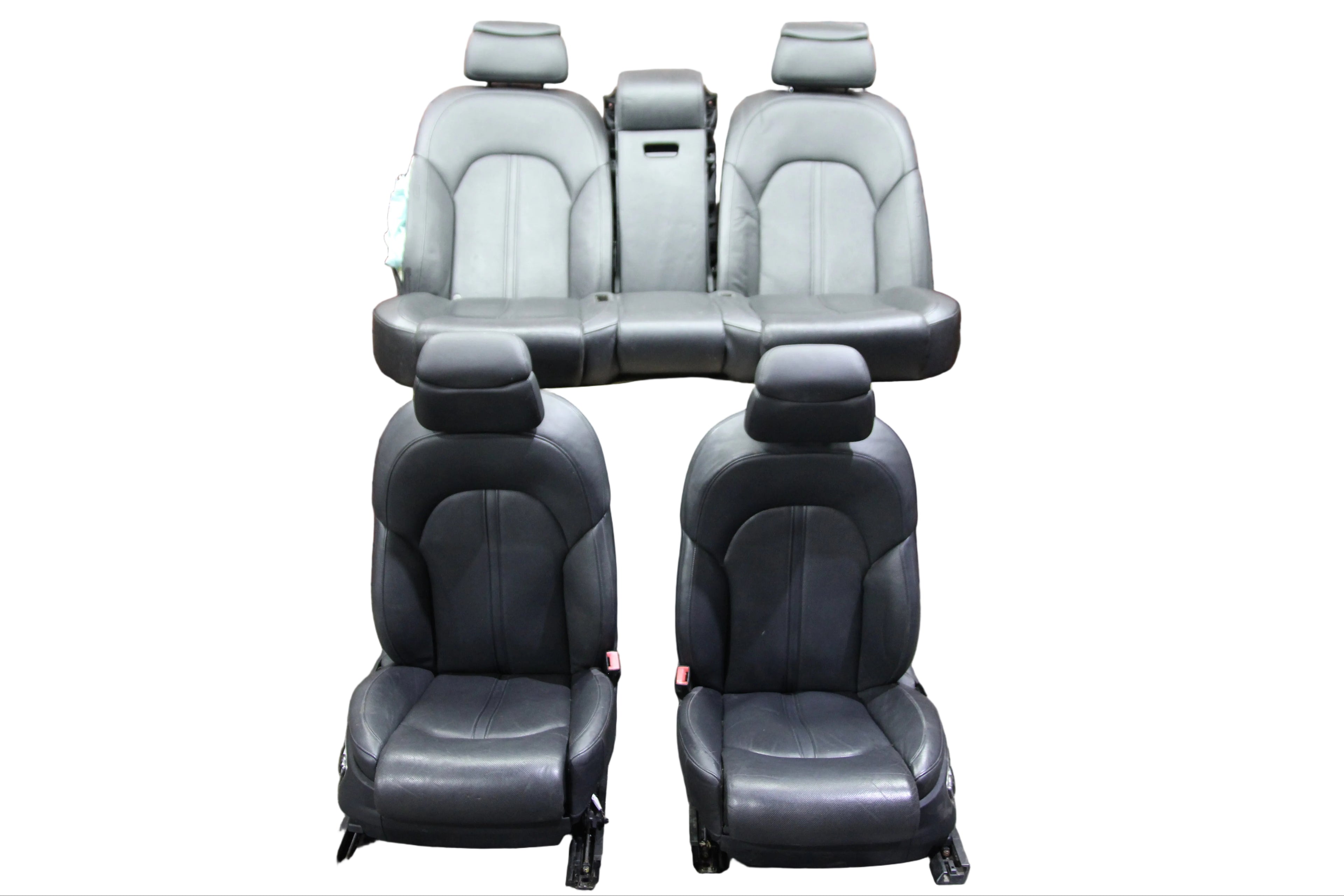 2011-2018 AUDI A8 QUATTRO FRONT & REAR BLACK LEATHER SEAT FULL SET BLACK