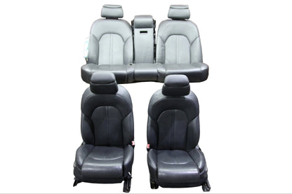 2011-2018 AUDI A8 QUATTRO FRONT & REAR BLACK LEATHER SEAT FULL SET BLACK