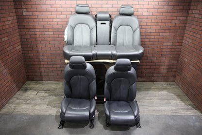 2011-2018 AUDI A8 QUATTRO FRONT & REAR BLACK LEATHER SEAT FULL SET BLACK