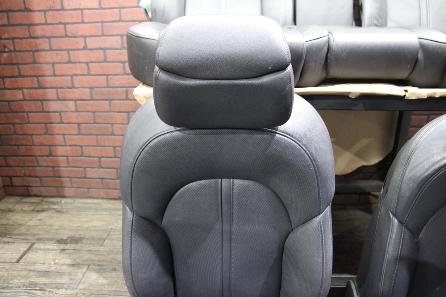 2011-2018 AUDI A8 QUATTRO FRONT & REAR BLACK LEATHER SEAT FULL SET BLACK