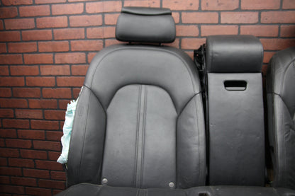 2011-2018 AUDI A8 QUATTRO FRONT & REAR BLACK LEATHER SEAT FULL SET BLACK