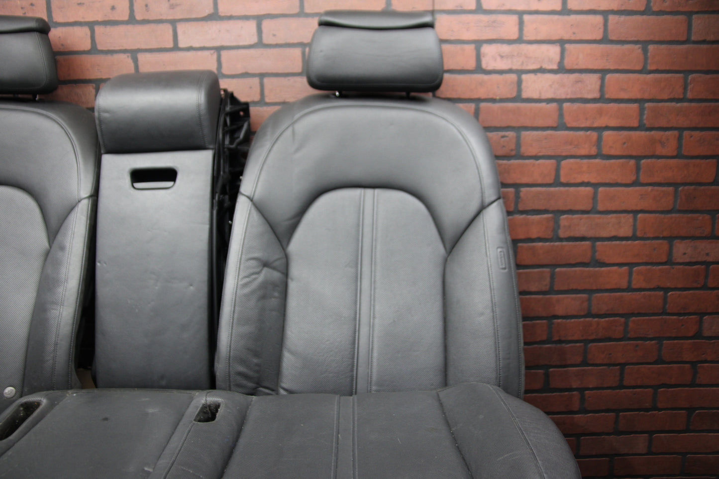 2011-2018 AUDI A8 QUATTRO FRONT & REAR BLACK LEATHER SEAT FULL SET BLACK