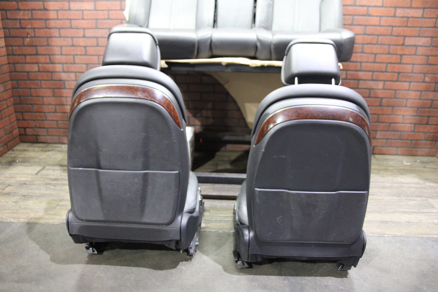 2011-2018 AUDI A8 QUATTRO FRONT & REAR BLACK LEATHER SEAT FULL SET BLACK