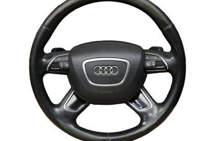11-18 Audi A8 S8 D4 Leather Heated Steering Wheel 4H0 419 091A E OEM Set 159k