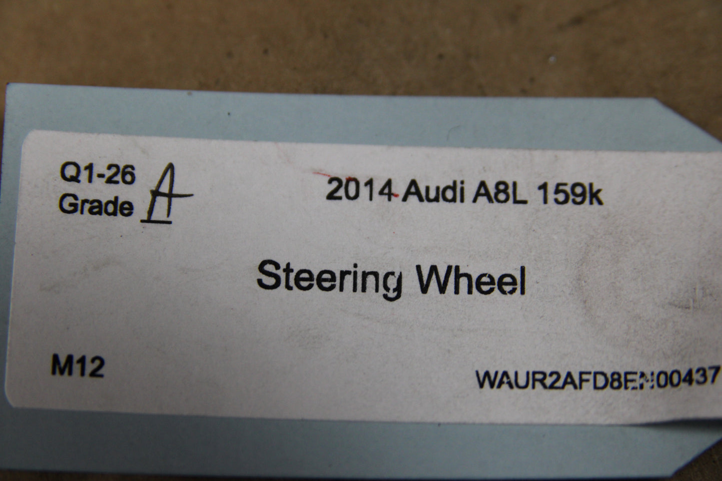 11-18 Audi A8 S8 D4 Leather Heated Steering Wheel 4H0 419 091A E OEM Set 159k