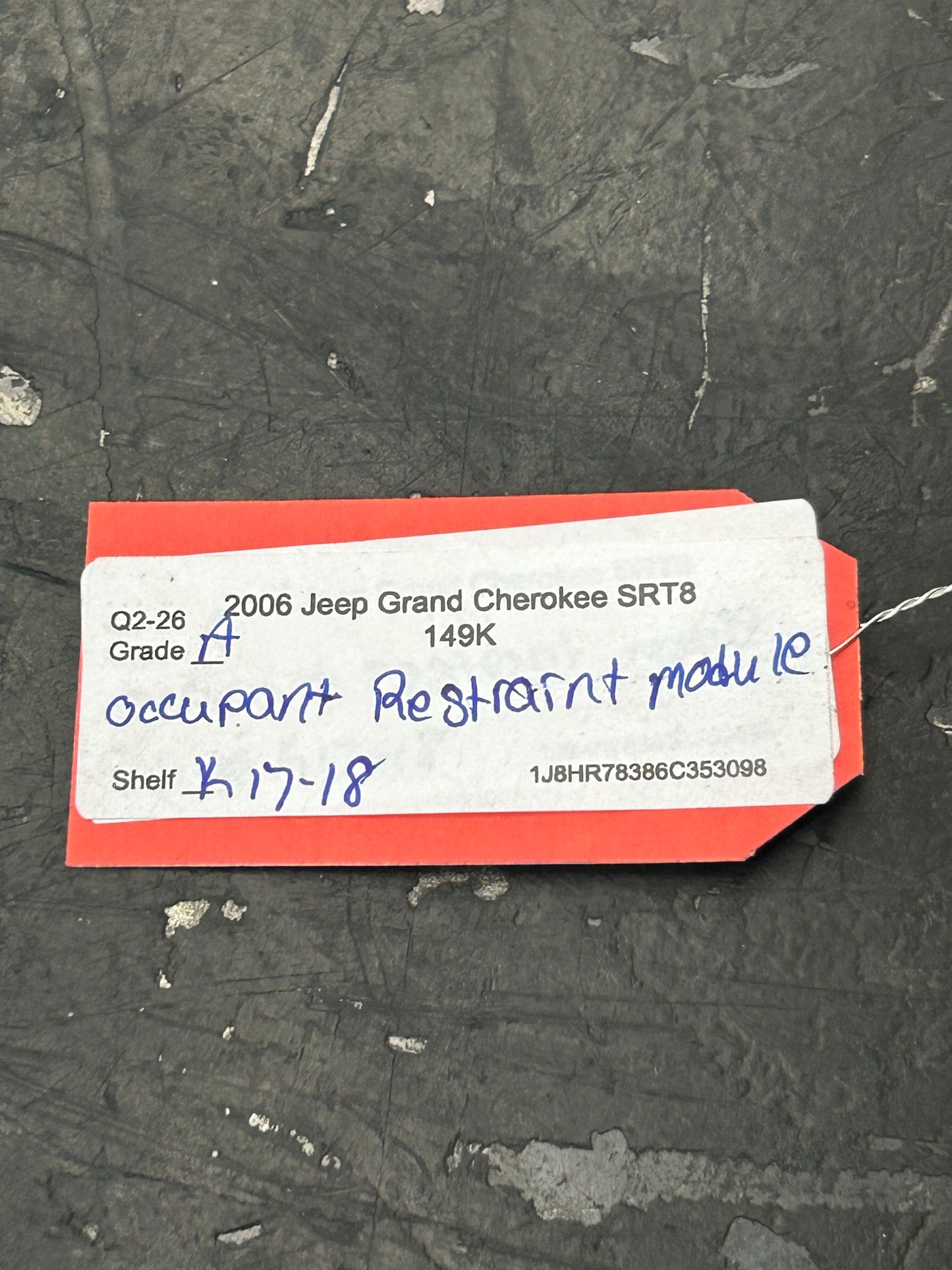 2006 Jeep Grand Cherokee SRT8 Occupant Restraint Module OEM 05030716AA