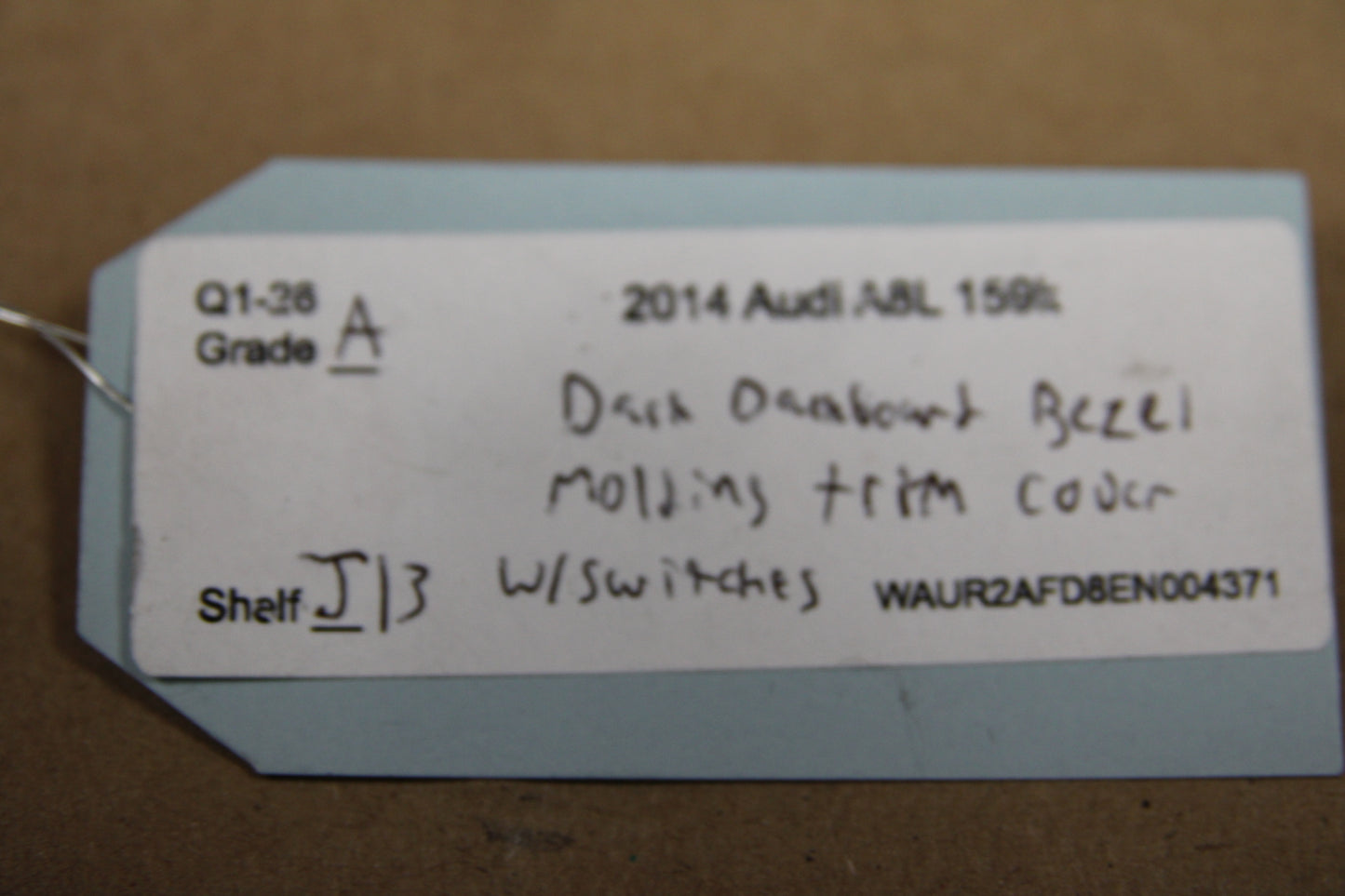 2011-2015 Audi A8L S8 Dash Dashboard Bezel Molding Trim Cover With Switches OEM