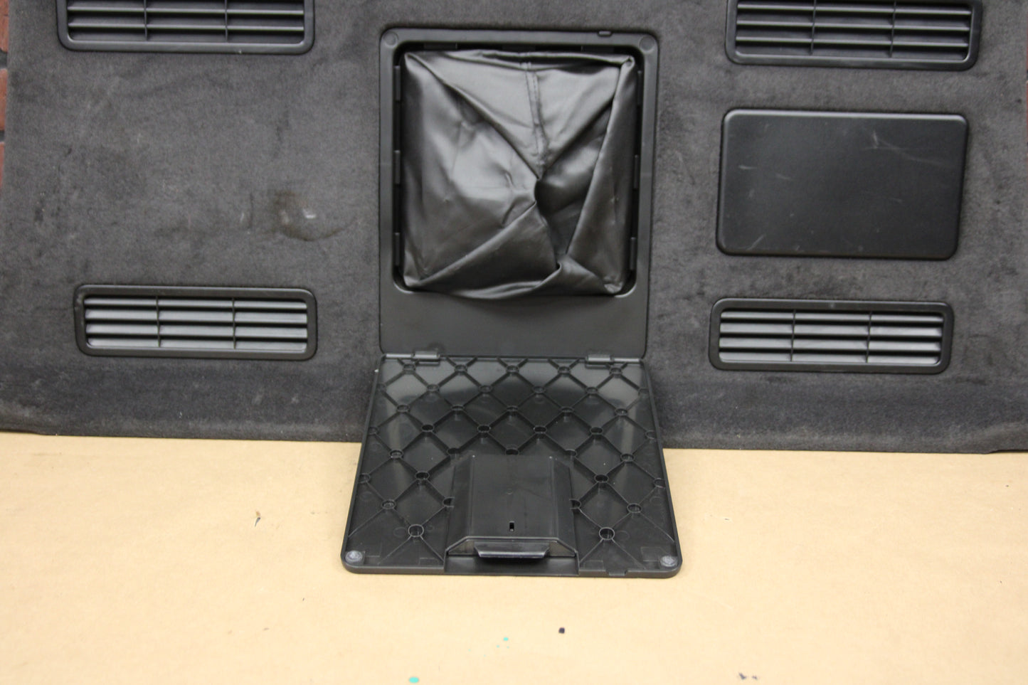 2011-2014 AUDI A8L S8 REAR TRUNK BACK SEAT PARTITION TRIM COVER PANEL OEM