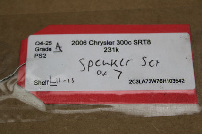 2006 Chrysler 300C SRT8 Sound Audio Speaker Set Kit of 7 OEM 05030126AA