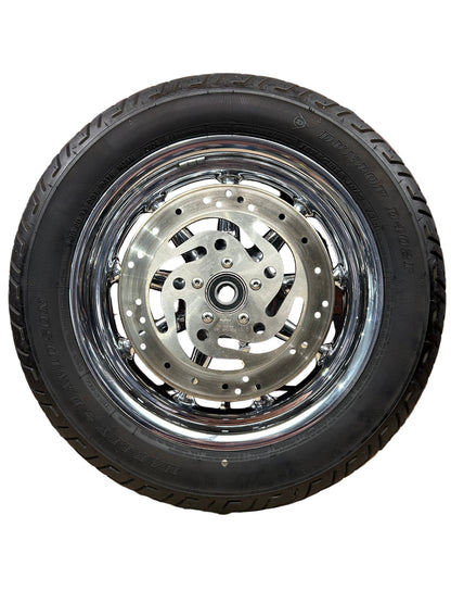 Harley Davidson OEM 2013 Heritage Softail Front Chrome 9 Spoke Wagon Wheel