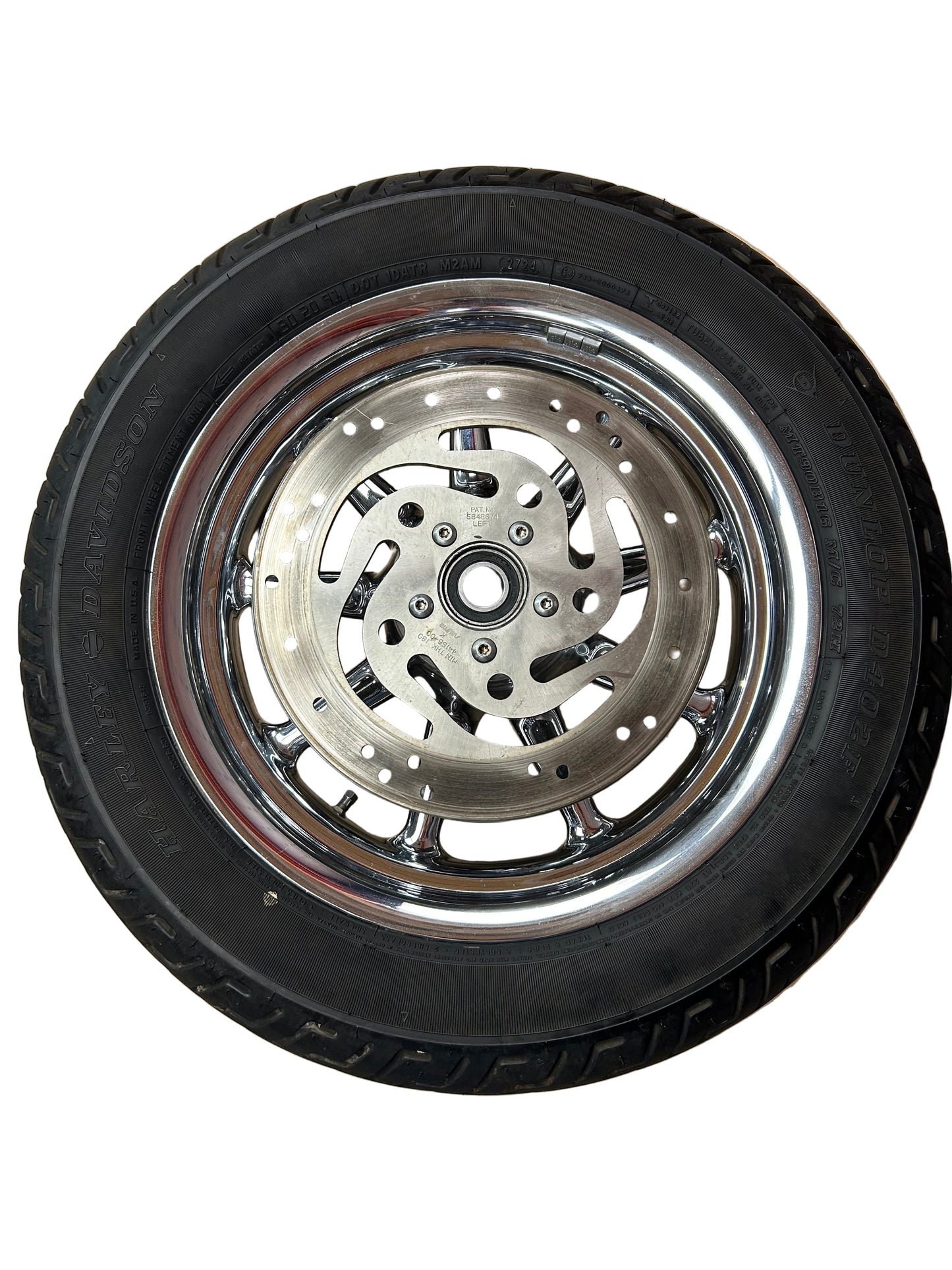 Harley Davidson OEM 2013 Heritage Softail Front Chrome 9 Spoke Wagon Wheel