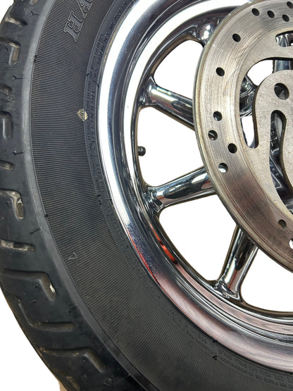 Harley Davidson OEM 2013 Heritage Softail Front Chrome 9 Spoke Wagon Wheel