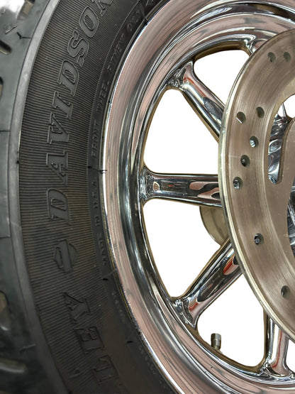 Harley Davidson OEM 2013 Heritage Softail Front Chrome 9 Spoke Wagon Wheel