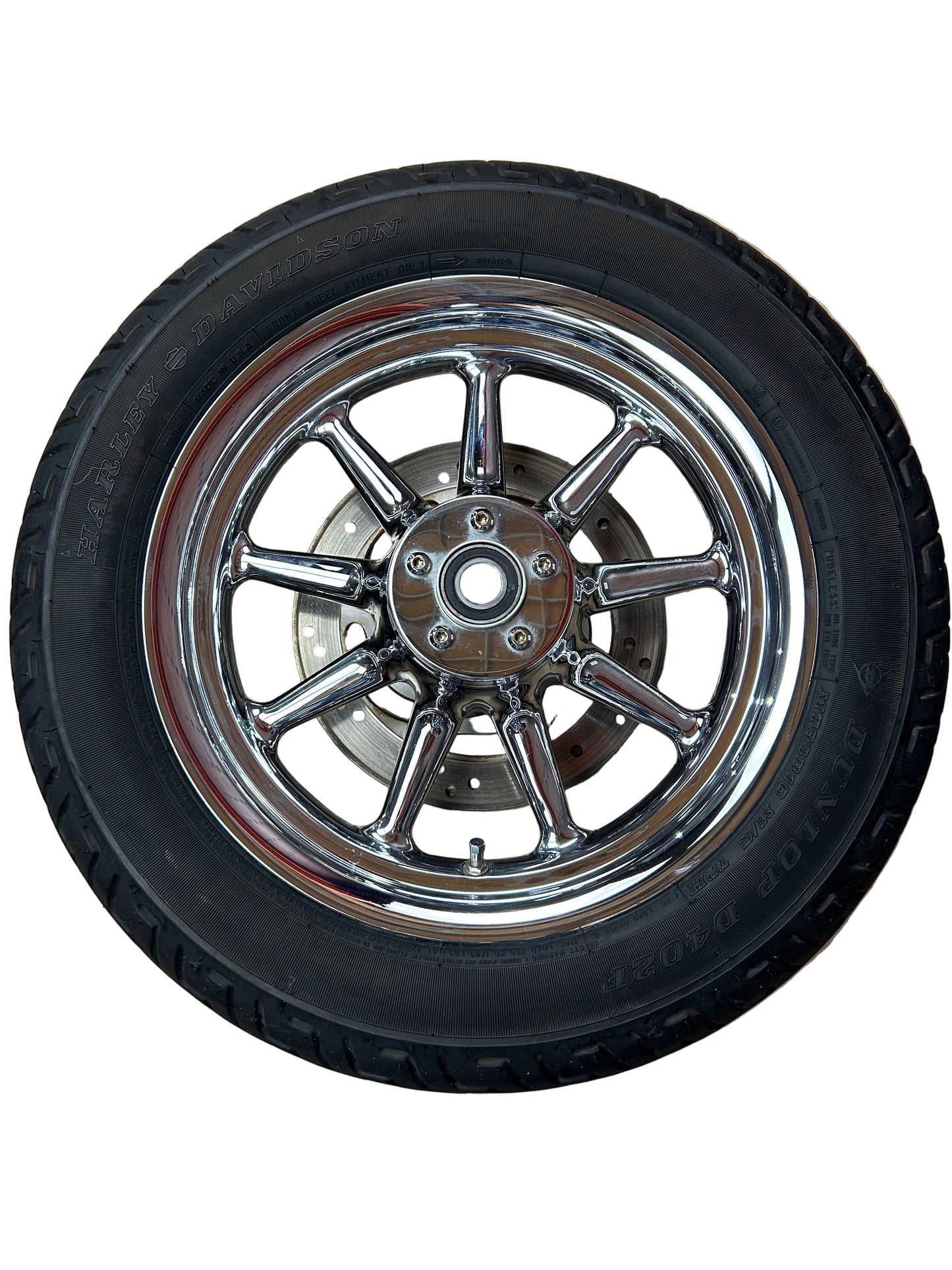 Harley Davidson OEM 2013 Heritage Softail Front Chrome 9 Spoke Wagon Wheel