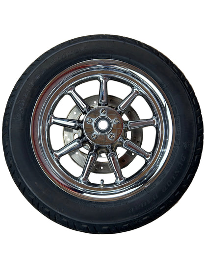 Harley Davidson OEM 2013 Heritage Softail Front Chrome 9 Spoke Wagon Wheel
