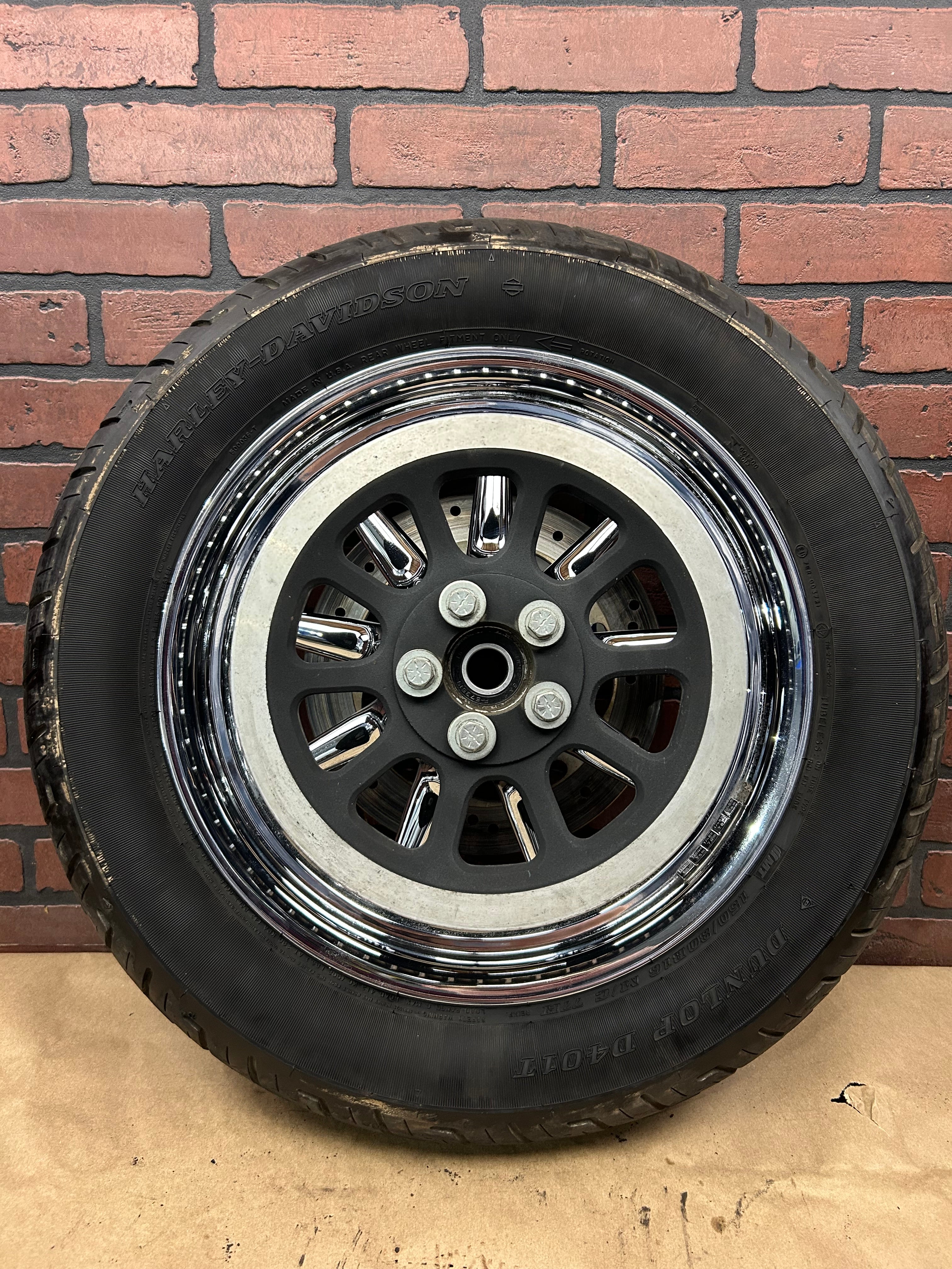 Harley Davidson OEM 2013 Heritage Softail Rear Chrome 9 Spoke Wagon Wheel