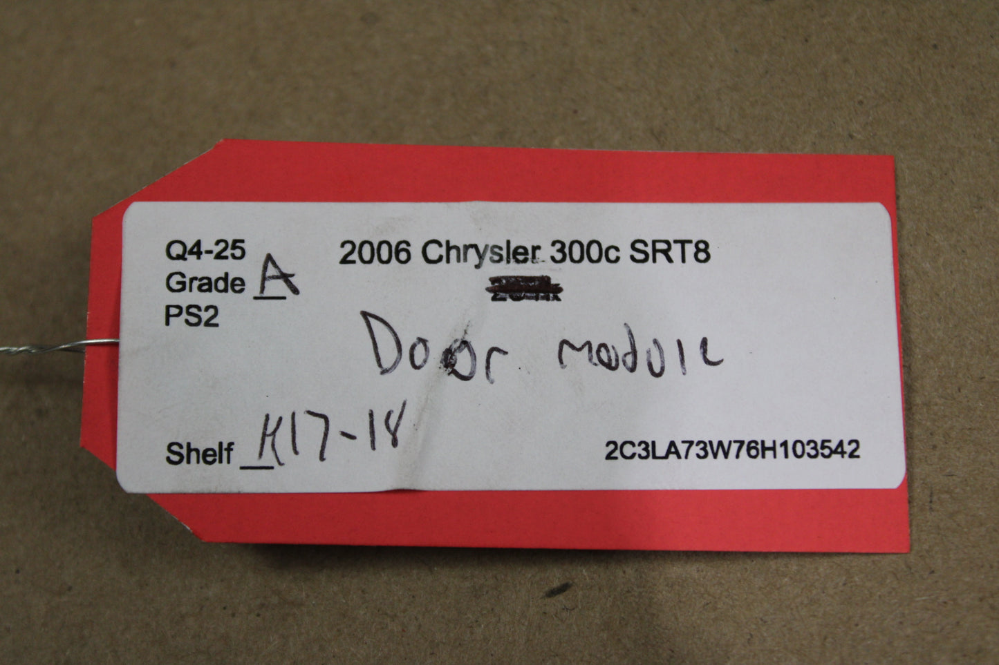 05-10 CHARGER 300 SRT8 OEM DOOR WINDOW CONTROL MODULE 56038722AL