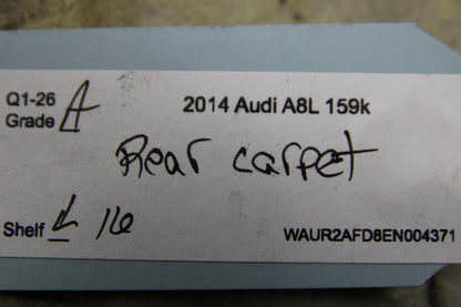 2011 - 2014 AUDI A8 REAR FLOOR CARPET LINER COVER MAT OEM 4H4 863 021 D