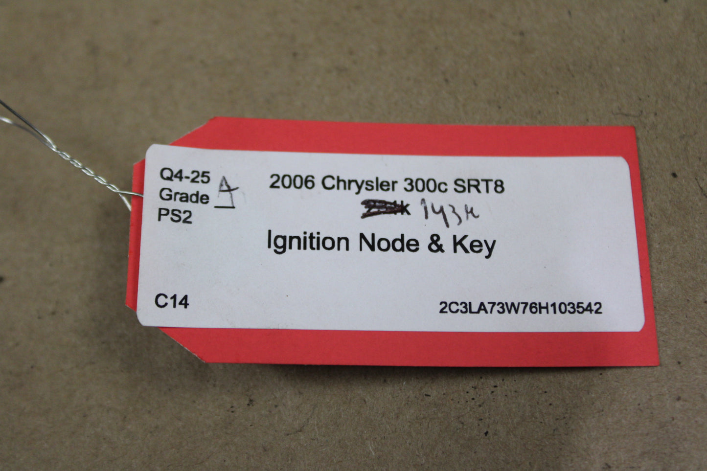 06 - 07 CHRYSLER 300C SRT8 IGNITION SWITCH CYLINDER LOCK IMMOBILIZER KEY FOB OEM