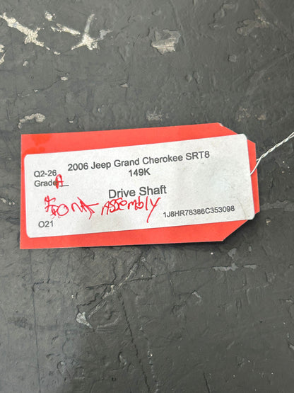 2005-2006 Jeep Grand Cherokee Front Drive Shaft OEM 52105758AE 149k Miles