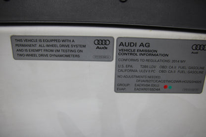 2011 - 2014 AUDI A8 A8L S8 FRONT HOOD BONNET PANEL ASSEMBLY OEM WHITE