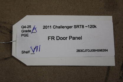 2008-2014 Dodge Challenger SRT8 Front Passenger RH Door Panel 1FU101DVAL OEM