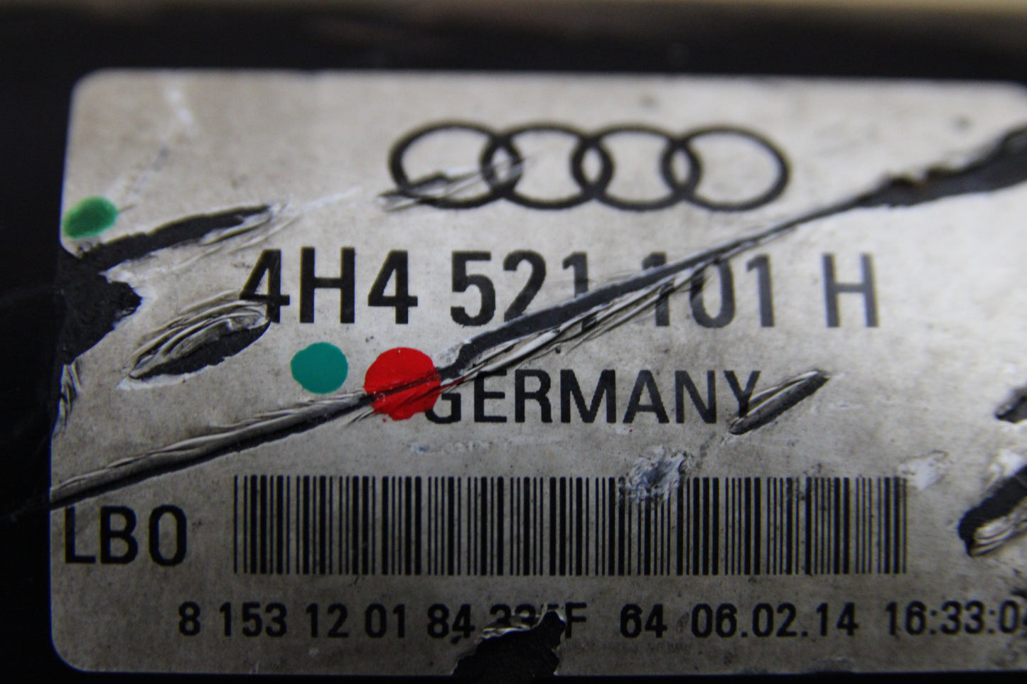 11-18 Audi A8L S8 Rear Axle Driveshaft Drive Shaft Propeller OEM 4H4 521 101 H