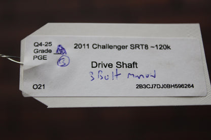 11-14 CHALLENGER SRT8 OEM MANUAL DRIVE SHAFT TRAIN LINE 05038545AA