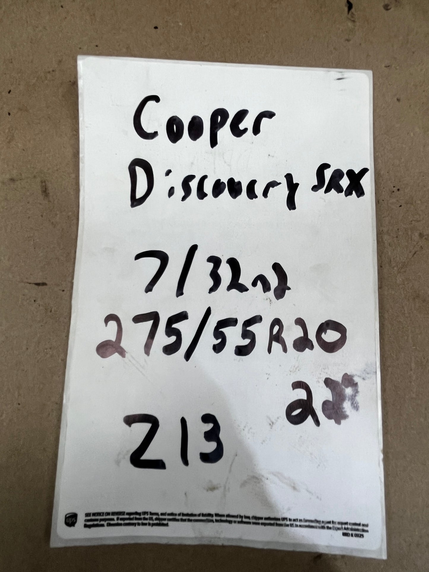 2022 Cooper Discoverer SRX 117H 275/55R20 - 7/32 Tire Depth