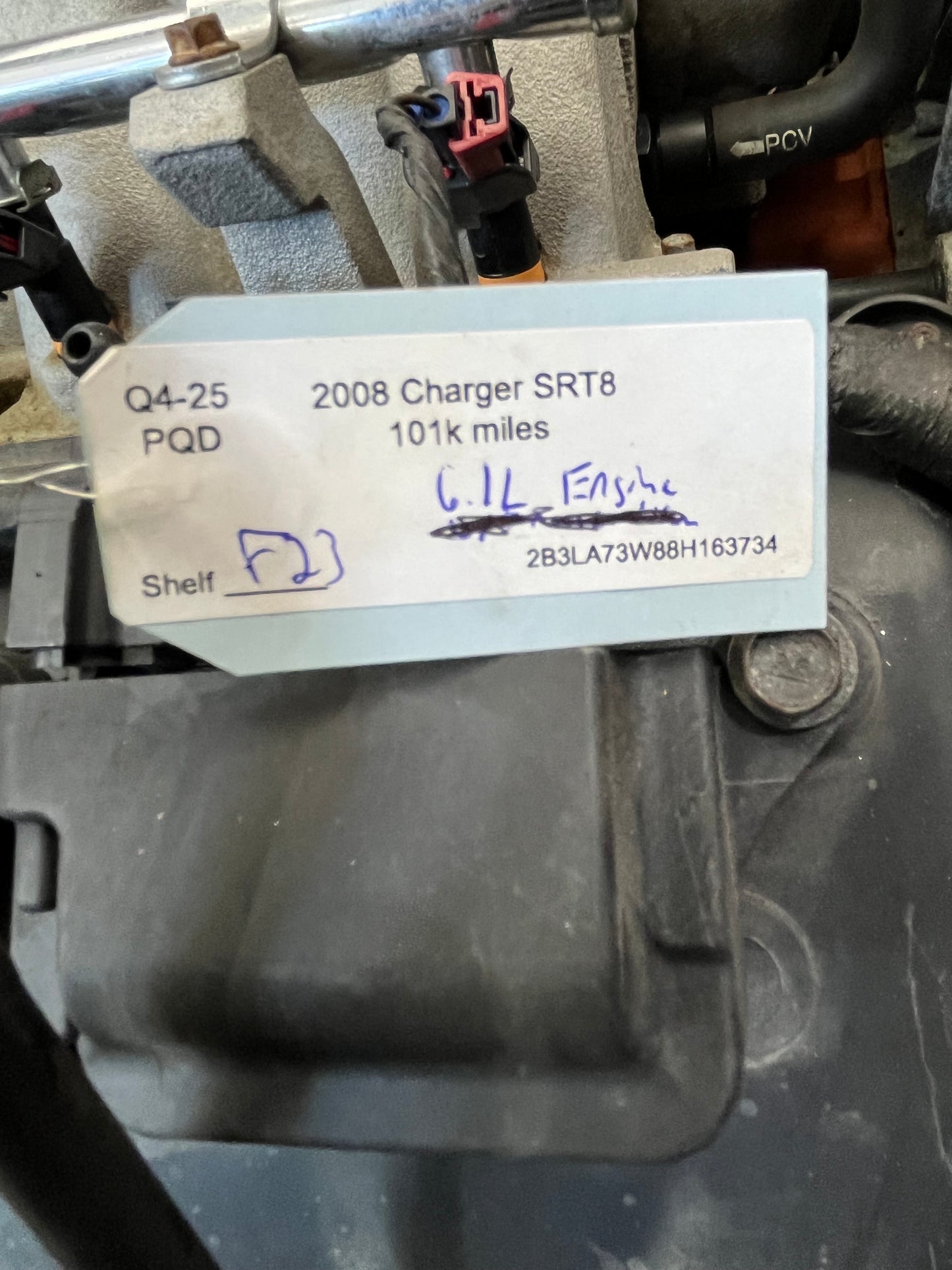 Dodge Charger Challenger 300 SRT8 6.1L V8 Hemi Engine RWD Pullout 101k Miles
