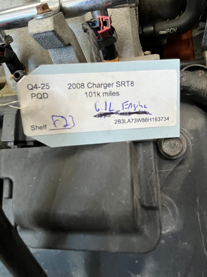 Dodge Charger Challenger 300 SRT8 6.1L V8 Hemi Engine RWD Pullout 101k Miles