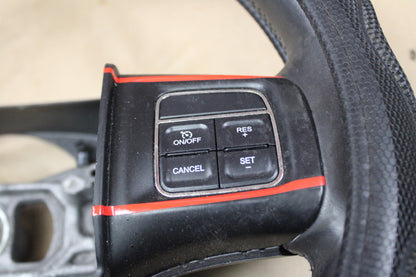 11-14 Dodge Challenger SRT8 Leather Steering Wheel w/ Switches 1PC32XDVAD
