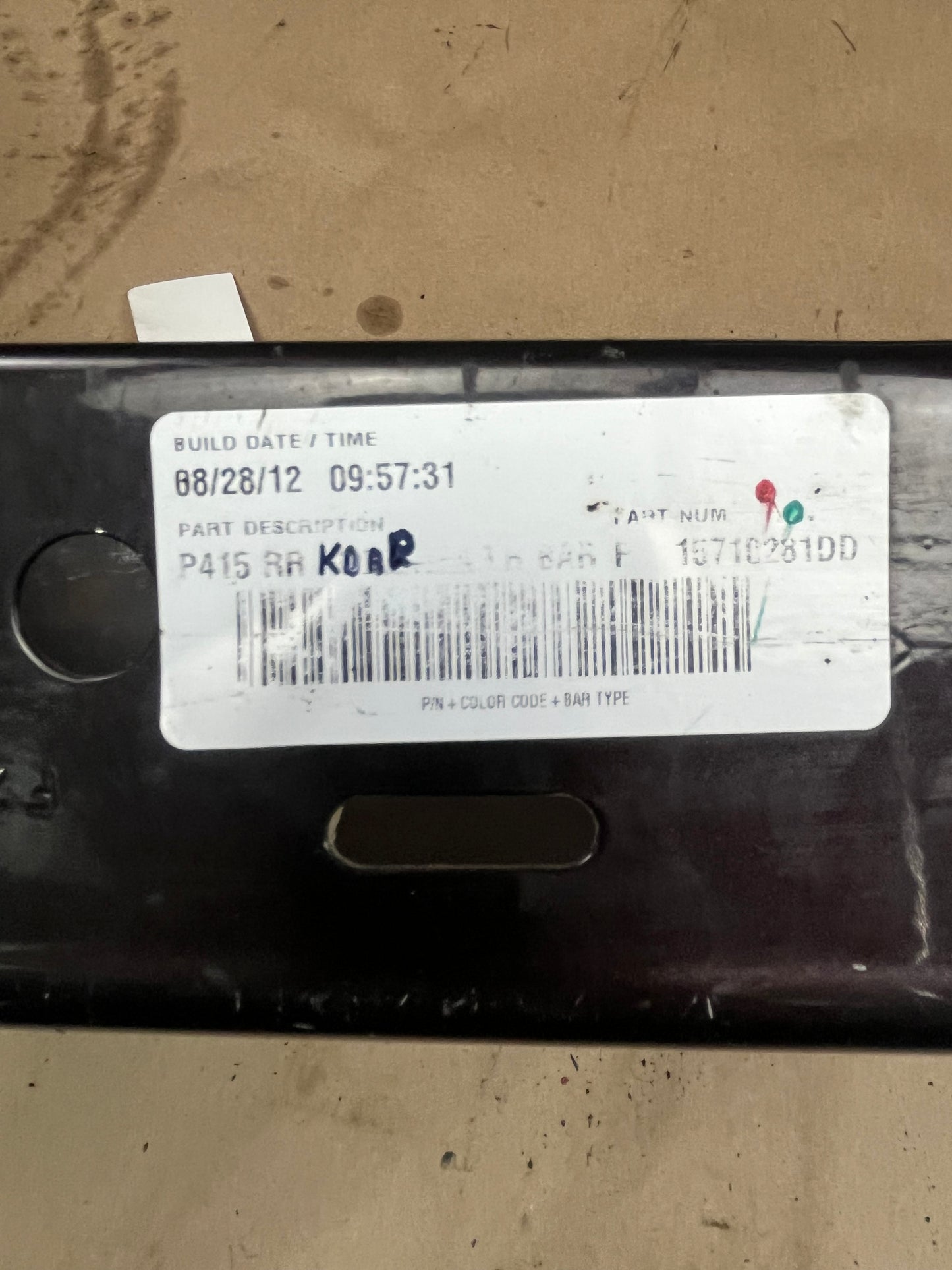 OEM 2008-2014 Ford F150 Rear Driver LH Side Bumper Corner End Cap w/ Sensor Hole