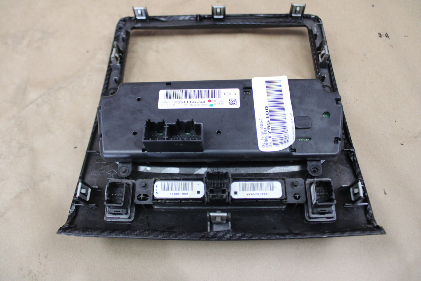 2011-14 Dodge Challenger SRT8 Climate HVAC Controls Radio Bezel 55111463AE