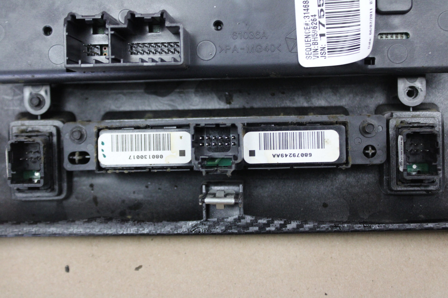 2011-14 Dodge Challenger SRT8 Climate HVAC Controls Radio Bezel 55111463AE