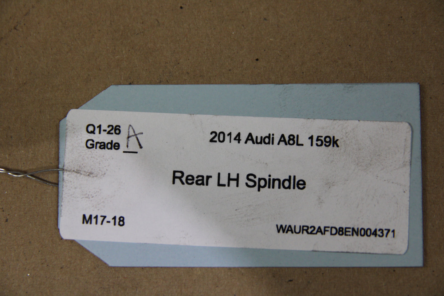 11-18 Audi A8 Quattro Rear Left Driver Side Steering Spindle Knuckle Hub OEM