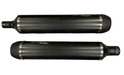 Harley Davidson OEM Carbon Fiber Titanium CVO Mufflers 64901354 & 64901355