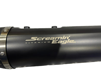 Harley Davidson OEM Carbon Fiber Titanium CVO Mufflers 64901354 & 64901355