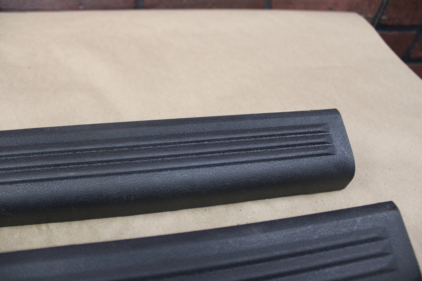 2008-14 Dodge Challenger Black Scuff Plate Set OEM 1FS98XDVAD 1FS99XDVAD