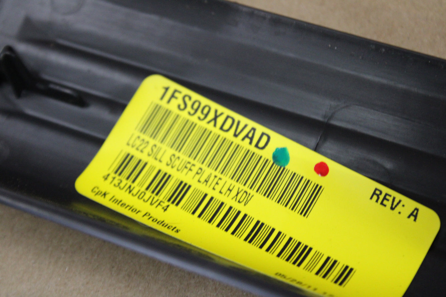 2008-14 Dodge Challenger Black Scuff Plate Set OEM 1FS98XDVAD 1FS99XDVAD