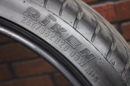 Used Tire Set Riken Raptor ZR A/S 255/35ZR20 93W M+S 7/32"