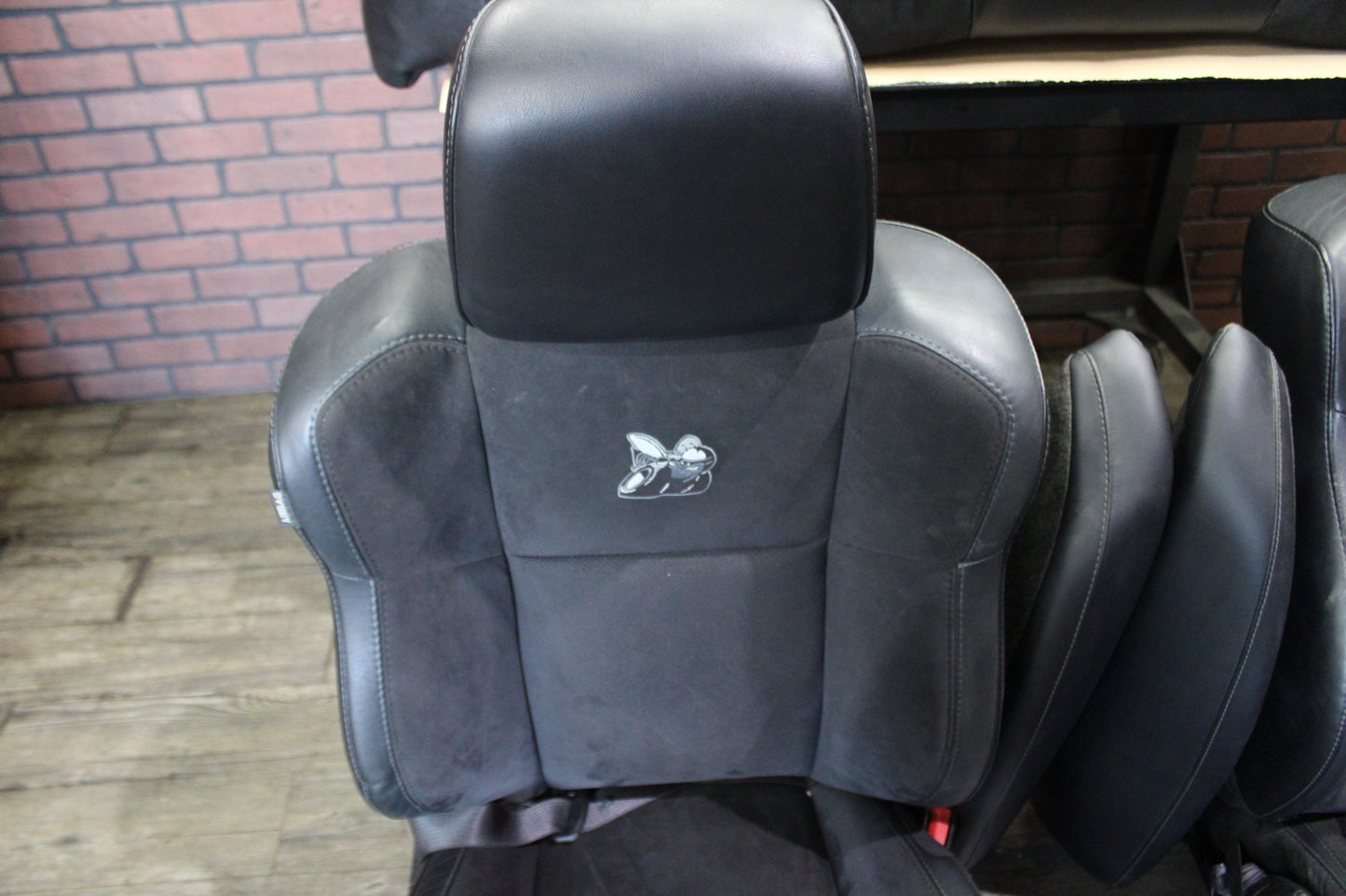 2015-2023 Dodge Charger Scat Pack Front & Rear Black Leather Suede Seat Set OEM