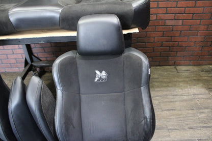 2015-2023 Dodge Charger Scat Pack Front & Rear Black Leather Suede Seat Set OEM