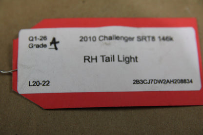 2008-2014 DODGE CHALLENGER PASSENGER RH SIDE REAR BRAKE TAIL LIGHT LAMP OEM