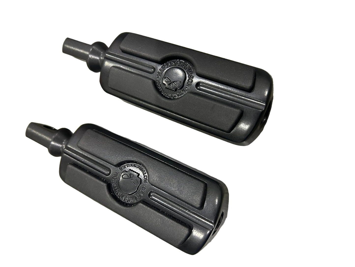 Harley Davidson OEM Black Willie G Skull Footpegs 50501288