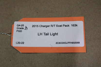 15-23 Dodge Charger Scat Pack Rear Stop Brake Tail Light Lamp OEM Mopar Smoked